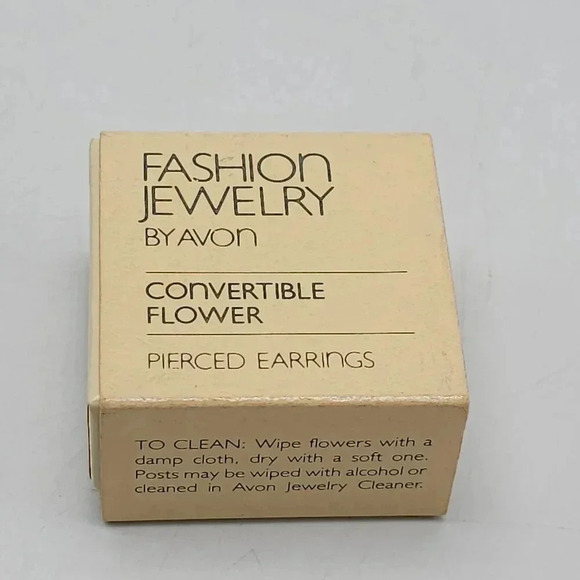 Avon 1983 Pink Convertible Flower Pierced Earrings Vintage - Picture 5 of 5